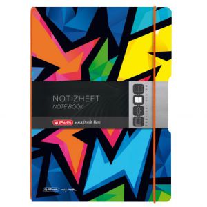 Notatnik Herlitz My.Book Flex Neon A4 2x40, kratka/linia